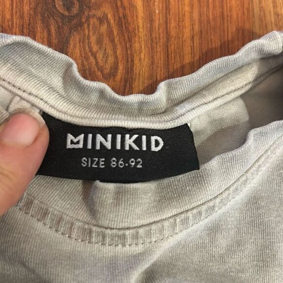 Minikid boys stonewashed T-shirt size 86 to 92 (2T) gray - Picture 3 of 3